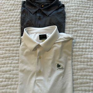 White and Black golf Shirts large and xtra large perfect